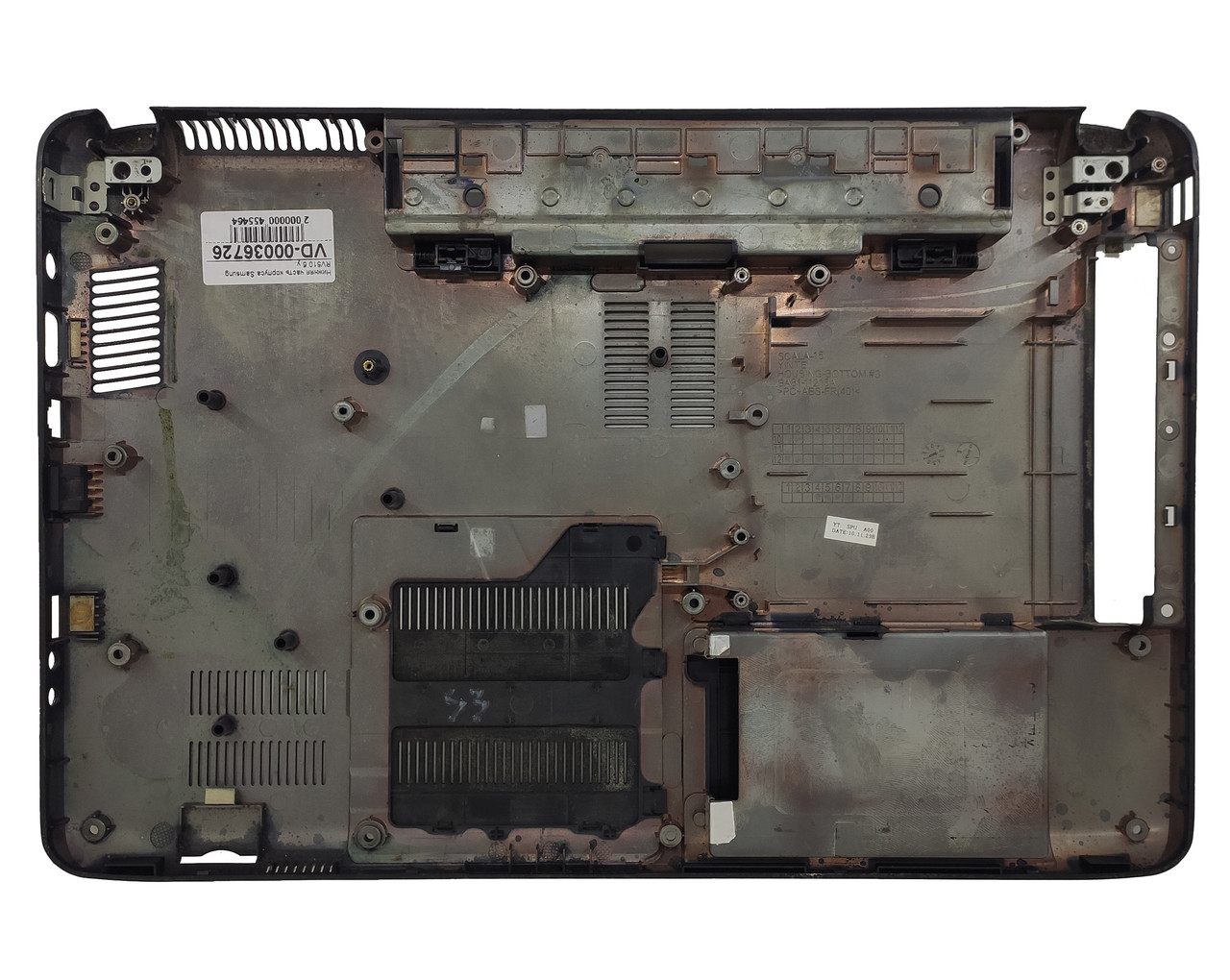 Нижняя часть корпуса Samsung RV510, черная (с разбора) - фото 2 - id-p184277593