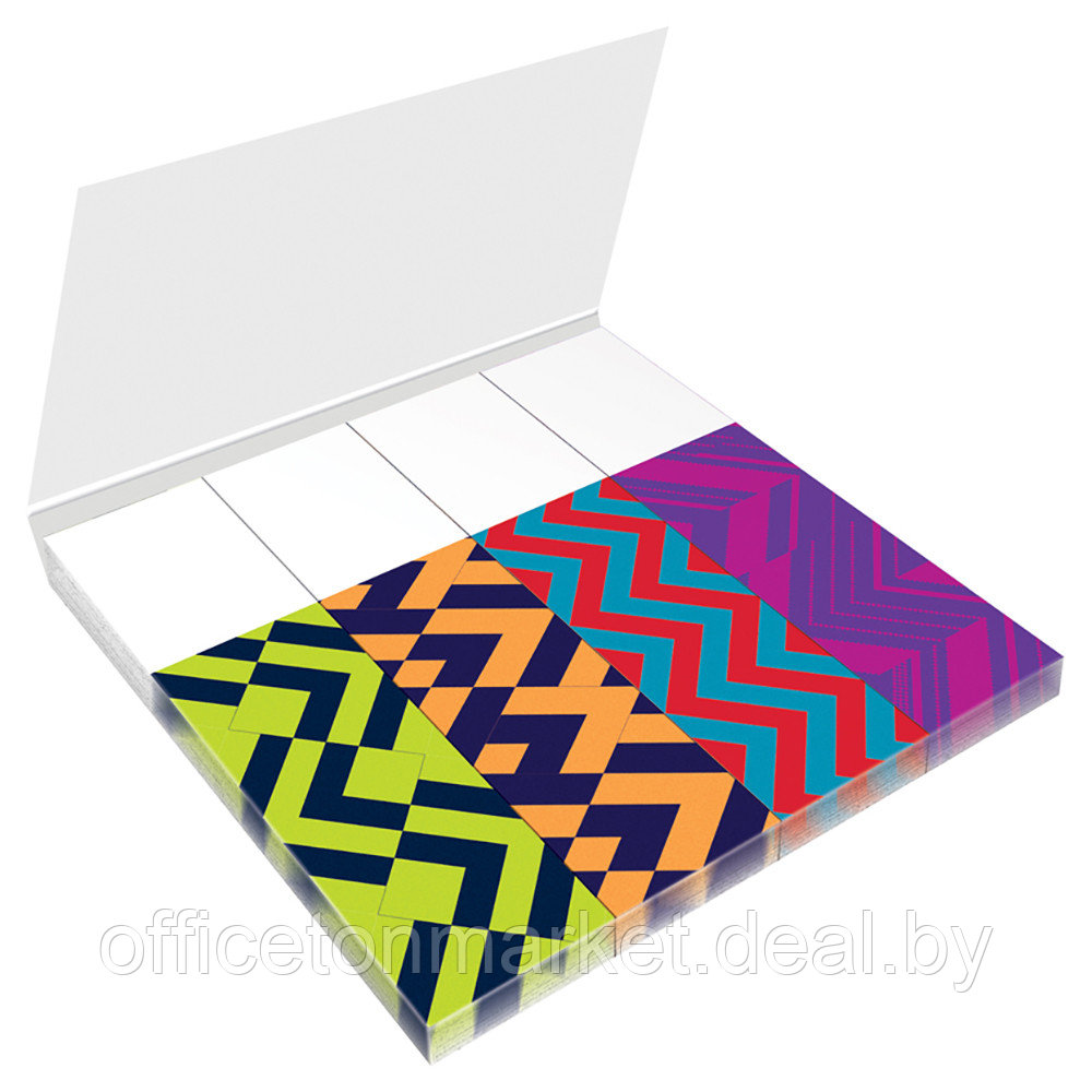 Закладки бумажные "Ultra Sticky. Zigzag", 18x70 мм, 4 цветовx25 шт., ассорти - фото 2 - id-p184215707