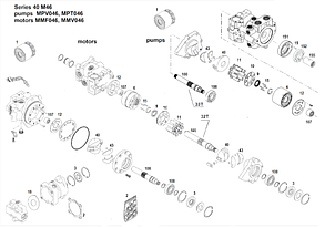 Гидромотор MMV 046 Sauer Danfoss (М46-4010)