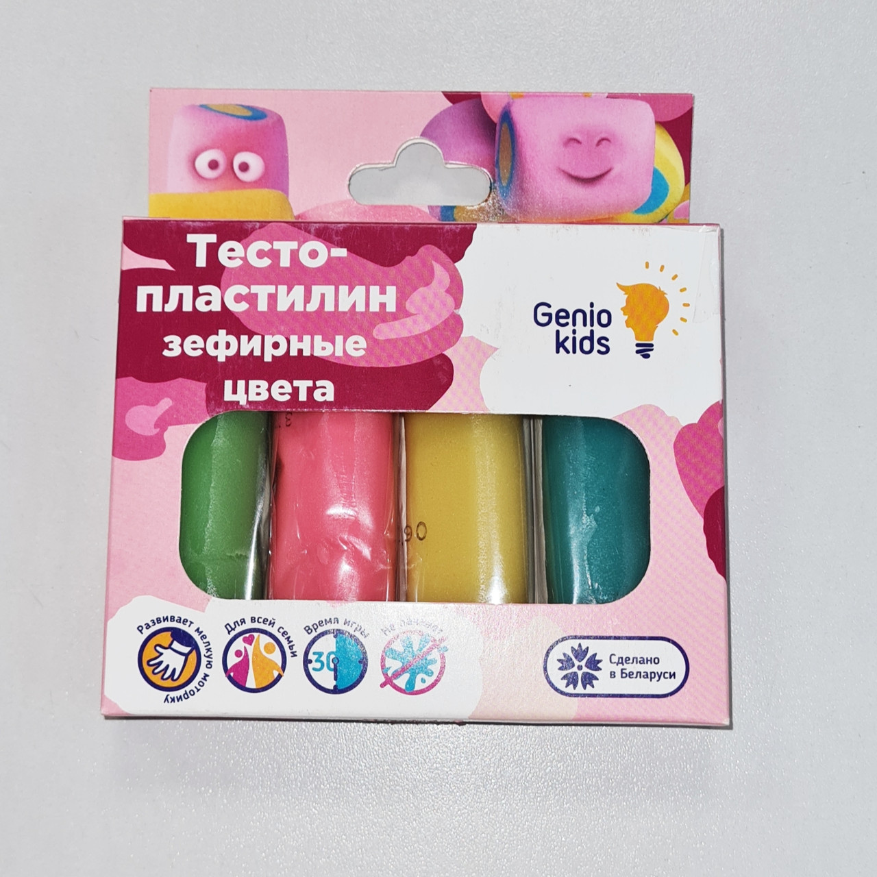 Тесто-пластилин Genio Kids Набор "4 цвета. маршмеллоу», 120гр, арт. TA1088V