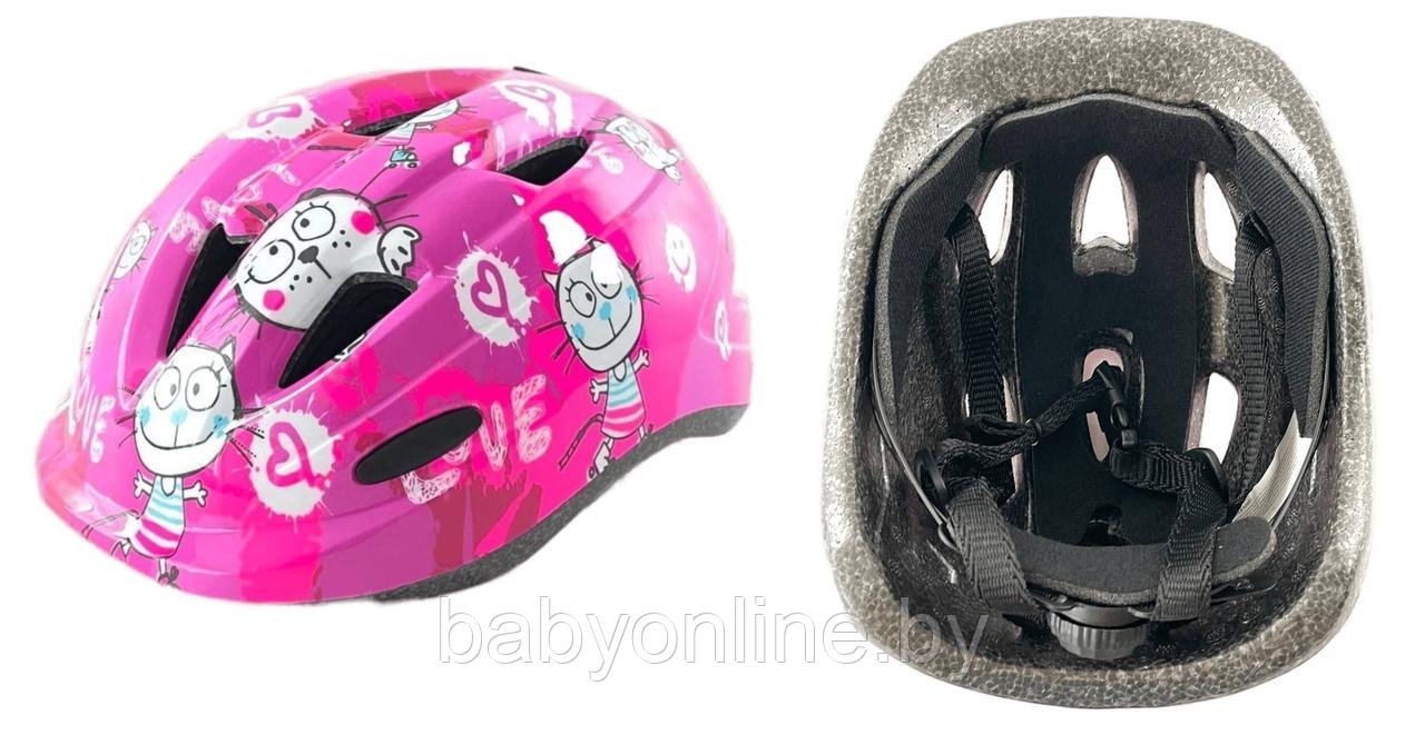 Детский велосипедный шлем Размер М 46-52 см арт 09-M-PNC с регулировками