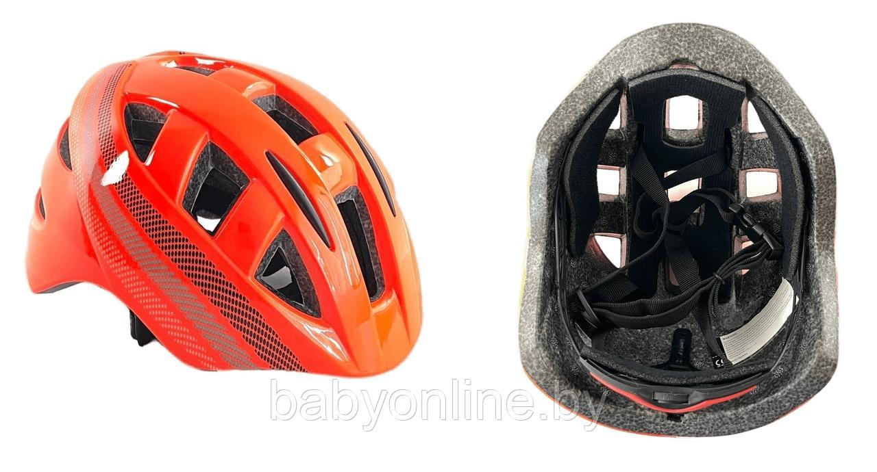 Велосипедный защитный шлем арт IN11-S-OR Размер 40-44 см с регулировками - фото 1 - id-p184287906