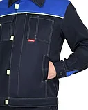 Костюм "СИРИУС-ФАВОРИТ" куртка, брюки т.синий с васильковым и лимонным, фото 2