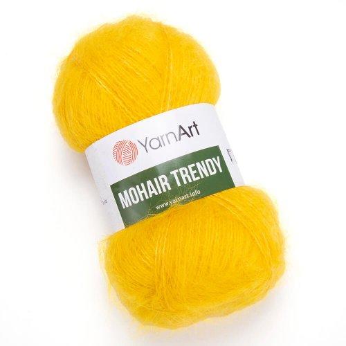 Пряжа Ярнарт Мохер Тренди (Yarnart Mohair Trendy) цвет 136 желтый - фото 1 - id-p184289480