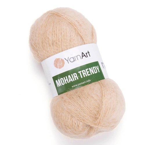 Пряжа Ярнарт Мохер Тренди (Yarnart Mohair Trendy) цвет 134 медовый / беж