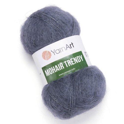 Пряжа Ярнарт Мохер Тренди (Yarnart Mohair Trendy) цвет 114 тёмно-серый