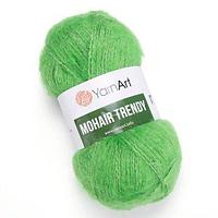 Пряжа Ярнарт Мохер Тренди (Yarnart Mohair Trendy) цвет 137 зеленый