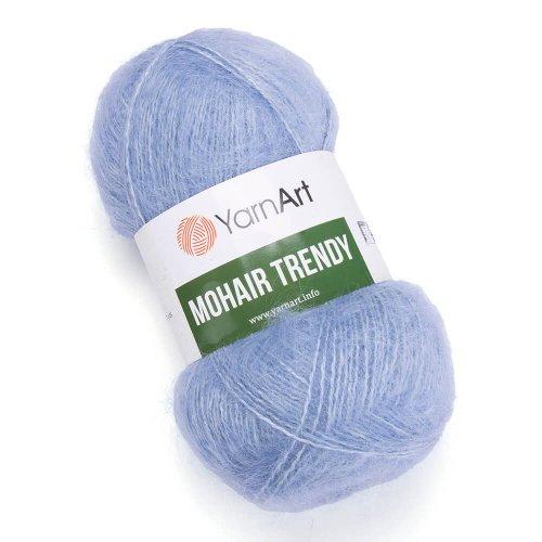 Пряжа Ярнарт Мохер Тренди (Yarnart Mohair Trendy) цвет 107 голубой - фото 1 - id-p184289616