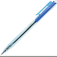 Ручка шариковая масляная автоматическая BRAUBERG "Click Blue", СИНЯЯ, тонированный корпус, узел 1 мм, линия пи