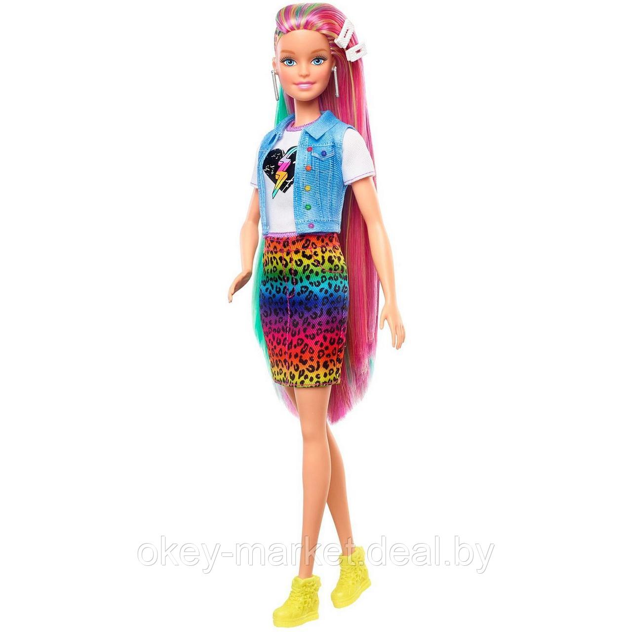 Игровой набор Barbie Разноцветные волосы GRN81 - фото 5 - id-p184294641