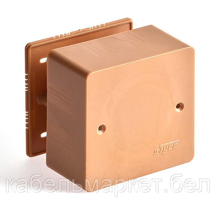 65015К - Коробка распаячная для о/п, коричневая, (85х85х42) ip40, фото 1