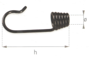 Крючок пружинный для эспандера оцинкованный  d6, 25.06  Bozamet