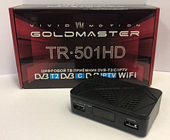 Ресивер GoldMaster Т-501HD (комплект: ресивер, пульт ДУ, AC адаптер HJ-050200E)