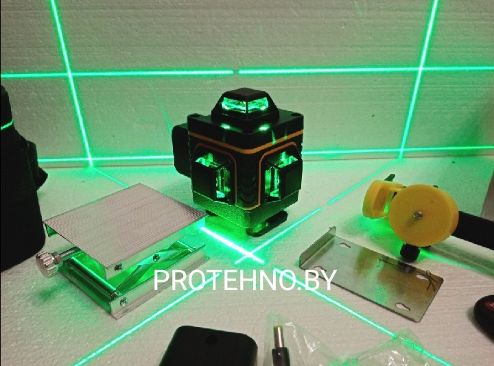 ЛАЗЕРНЫЙ УРОВЕНЬ 4D 4х360 Smart DLT 16 Нивелир зелёный луч лазер отвес штатив - фото 1 - id-p164534160