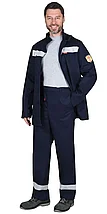 Костюм сварщика СИРИУС-ГЕРКУЛЕС летний: куртка, брюки темно-синий и СОП, фото 2