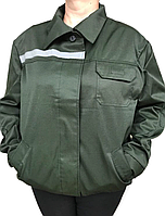 Куртка м-0189 жен. плащев. т. зеленая 112-116/164