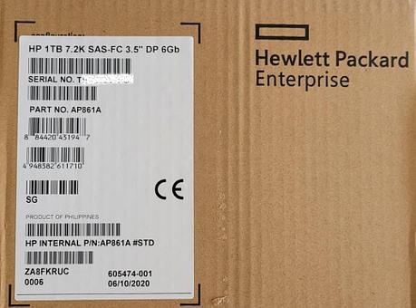 AP861A 605474-001 Жесткий диск HP 1TB 7.2K 6G 3.5 SAS DP MDL, фото 2