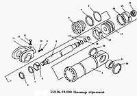 Гидроцилиндр стреловой 350.06.19.000 Амкодор 352