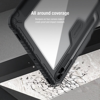 Защитный чехол Nillkin Bumper Leather Case Pro Черный для Samsung Galaxy Tab S8 Plus - фото 4 - id-p184367222
