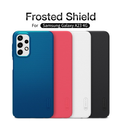 Пластиковый чехол с подставкой Nillkin Super Frosted Shield Черный для Samsung Galaxy A23 - фото 6 - id-p184367239