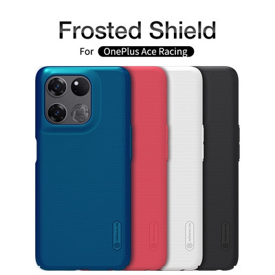Пластиковый чехол с подставкой Nillkin Super Frosted Shield Синий для OnePlus Ace Racing - фото 5 - id-p184367248