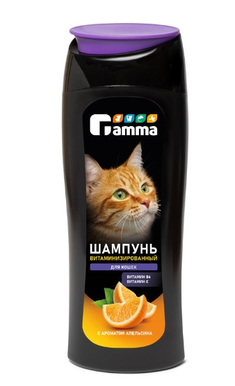 Gamma Шампунь витаминизированный для кошек 400 мл - фото 1 - id-p184368745
