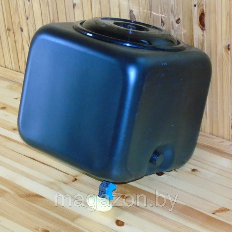 Бак для душа с подогревом Садко 100л 2,0 кВт пластиковый кран, черный - фото 2 - id-p184381850