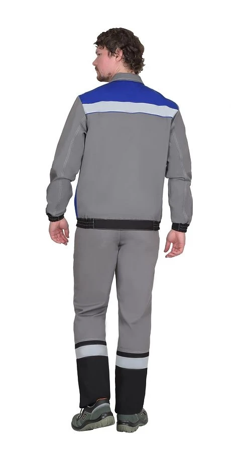 Куртка 4120 средне-серая с васильковым и СОП - фото 3 - id-p184384882