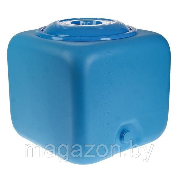 Бак для душа с подогревом Садко 100л 2,0 кВт пластиковый кран, синий, уровень воды - фото 2 - id-p184393031