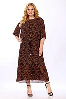 Женский осенний коричневый большого размера комплект с платьем Jurimex 2740 56р.