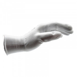Перчатки защитные трикотажные, покрыты полиуретаном, White PU, р. 9, фото 2