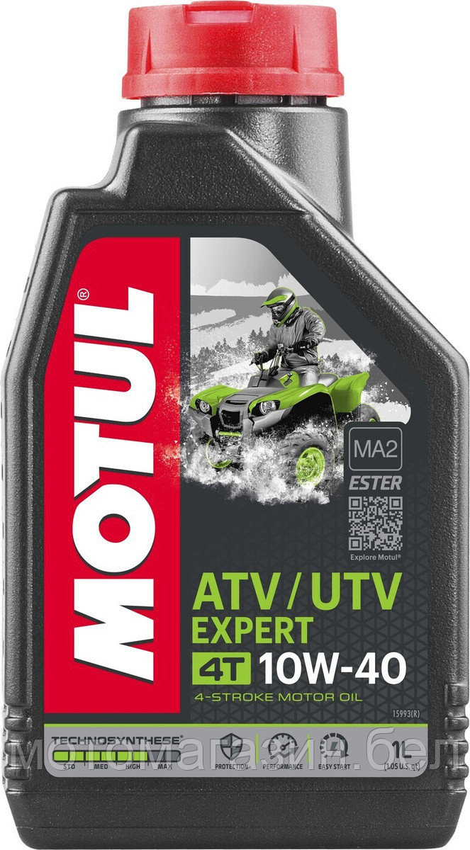 Масло Motul ATV-UTV EXPERT 10W40 4T моторное полусинтетическое для четырехтактных двигателей квадрациклов, 1