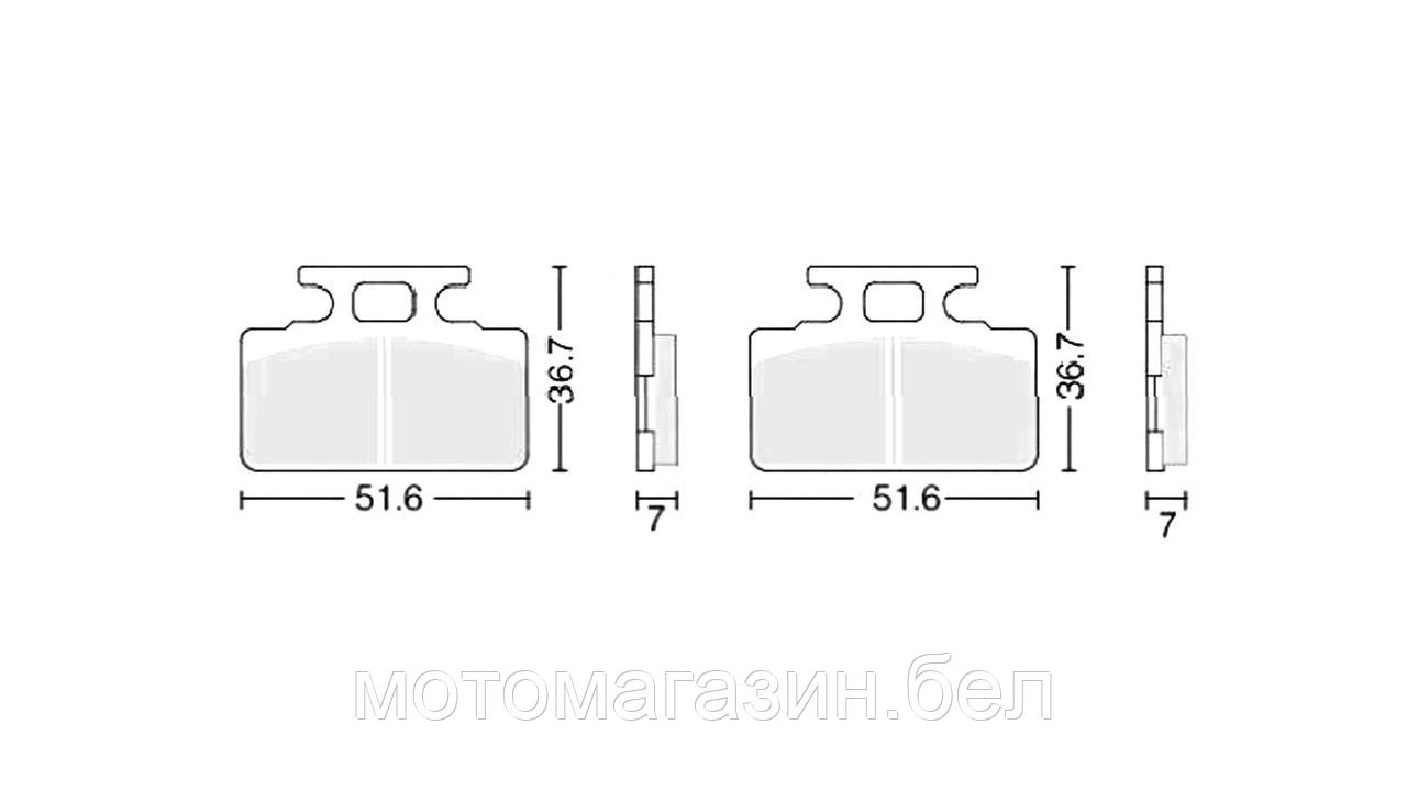 Колодки тормозные дисковые #4 X-TECH (semi-metallic) полуметаллические - фото 1 - id-p184416025