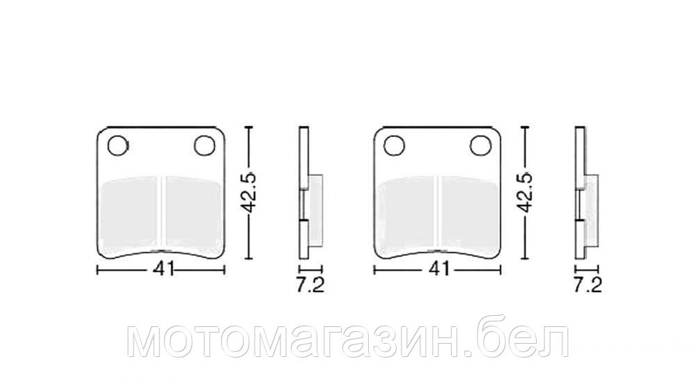 Колодки тормозные дисковые #9 X-TECH (less-metallic) медь