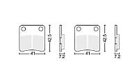 Колодки тормозные дисковые #9 X-TECH (less-metallic) медь