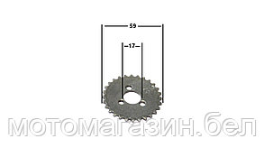 Шестерня распредвала ГРМ 139FMB,147FMH,152FMH 50-110см3 (металл)