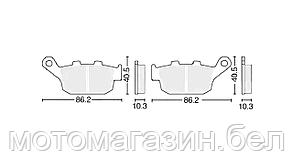 Колодки тормозные дисковые #13 CG125, MINSK ТИП1