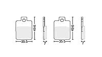 Колодки тормозные дисковые #12 X-TECH (less-metallic) медь