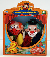 Детский кукольный театр, 2 куклы-рукавички, клоуны,  арт.77050