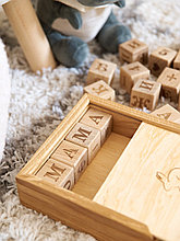 Кубики с буквами АЛФАВИТ деревянные в коробке