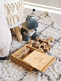 Кубики с буквами АЛФАВИТ деревянные в коробке, фото 7