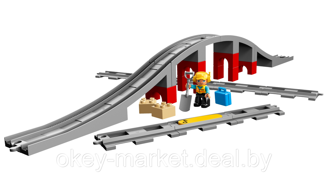 Конструктор Lego Duplo Town Железнодорожный мост 10872 - фото 2 - id-p184427431