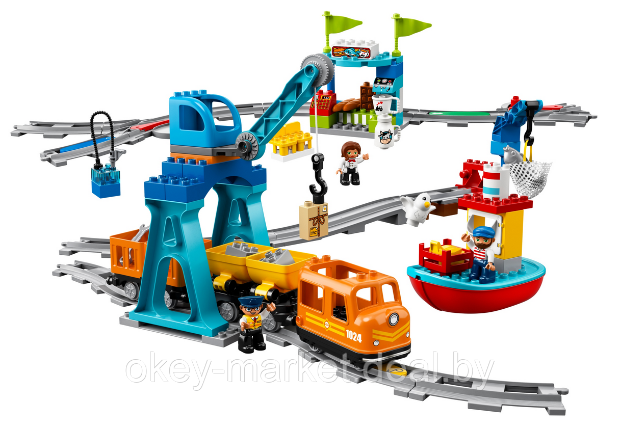 Конструктор Lego Duplo Town Грузовой поезд 10875 - фото 6 - id-p184428044