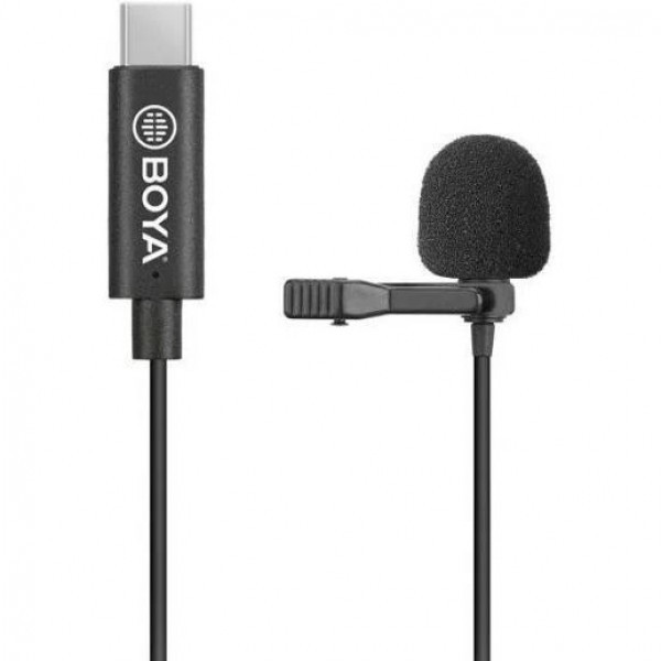 Всенаправленный петличный микрофон Boya BY-M3 (разъем USB Type-C) - фото 1 - id-p184429337