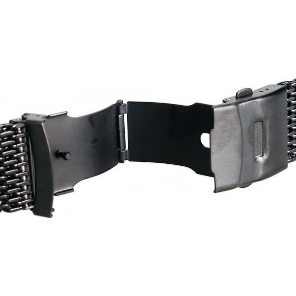 Металлический браслет Rumi Shark (22 мм, миланское крупнозвеньевое плетение) Черный - фото 3 - id-p184430301