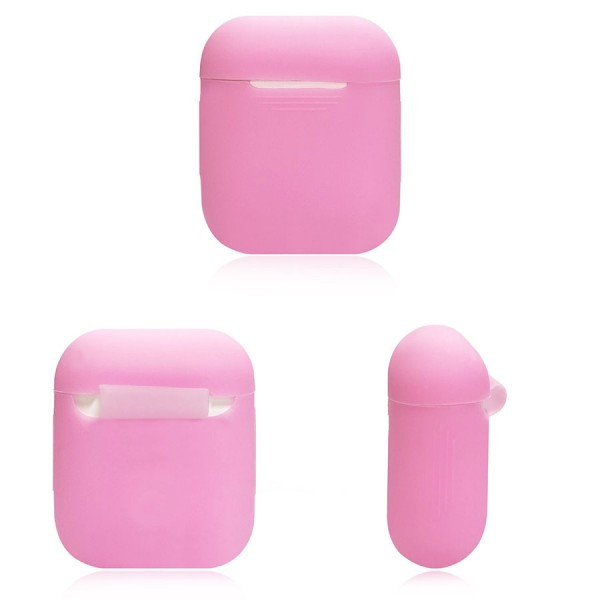 Силиконовый чехол Rumi для Apple AirPods, AirPods 2 Нежно-розовый - фото 1 - id-p184430308