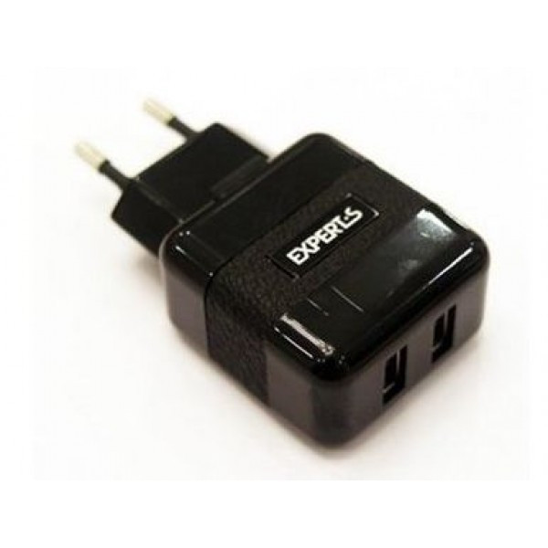 Сетевое зарядное устройство Experts TCU-22 на 2 USB (1А + 1А) - фото 1 - id-p184428461