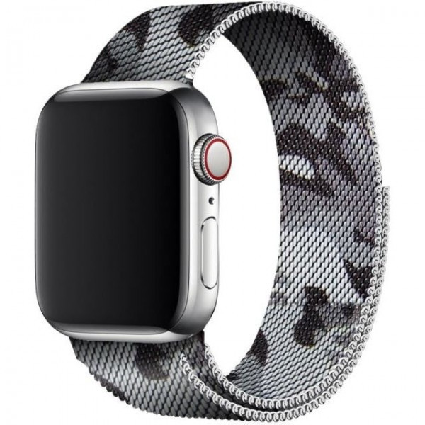 Браслет Rumi Milanese Loop для Apple Watch 42mm, 44mm, 45mm Серый камуфляж - фото 1 - id-p184430331
