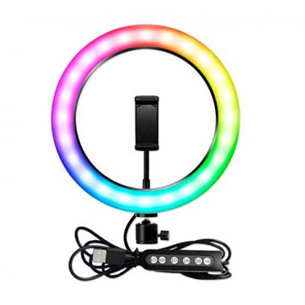 Кольцевая цветная светодиодная RGB лампа 26 см Zarrumi ColorRing L26 - фото 1 - id-p184429433
