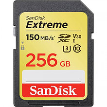 Карта памяти SanDisk Extreme SDXC 256Gb UHS-I U3 150MB/s (R) 70MB/s (W)